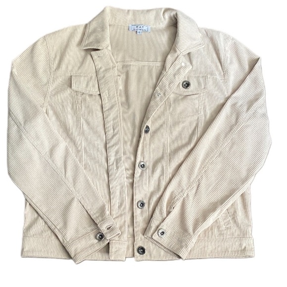 W.A.Y Jackets & Blazers - Wonder & Young Women’s Cream Cordury Jacket Size L